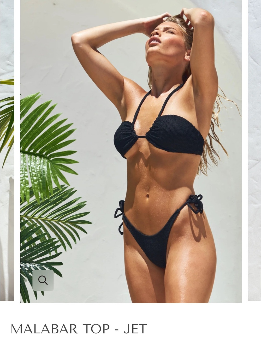 Somerfield Swin - Malabar Jet Black Smocked Bikini Top